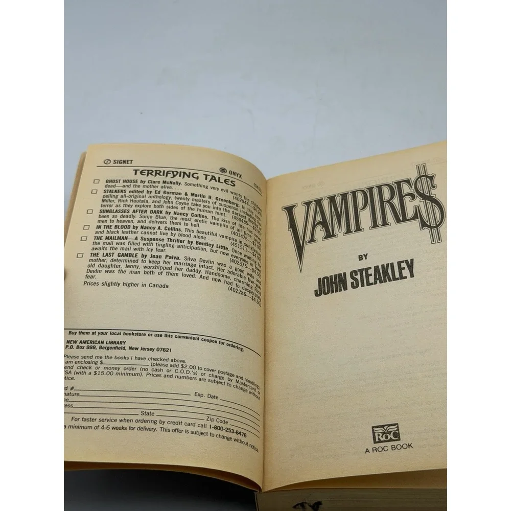 Vampires John Steakley 1992 ROC Horror Paperback Vampire Novel